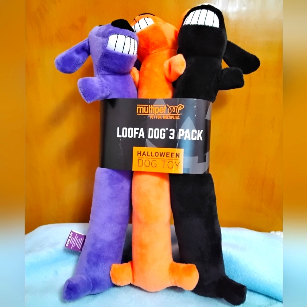 Multipet Halloween Inspired Loofa Dog Toys 3 pack